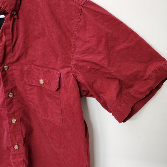 Dickies Vented Short Sleeve Button Down Pocket Shirt Men's Large Fishing 1061 - Picture 5 of 10